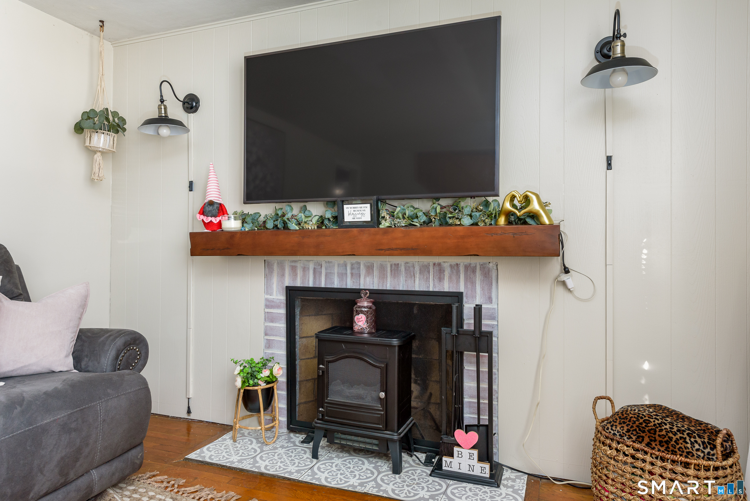 1035 North Worthy Street Windsor, CT 06095 - Photo 26 of 34 a living room with furniture and a fireplace