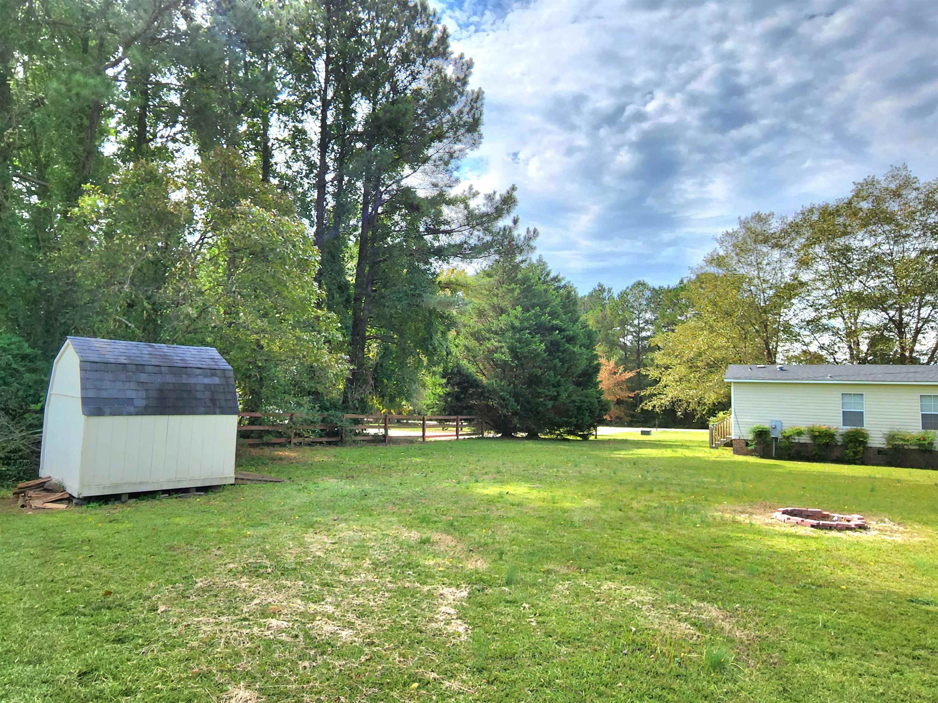 8333 Creek Road Willow Spring, NC 27592 - Photo 49 of 58 a view of a backyard with plants and trees