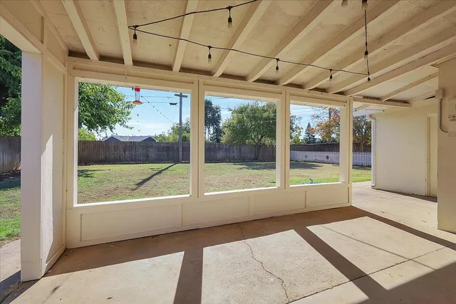 a view of a room with porch and furniture
