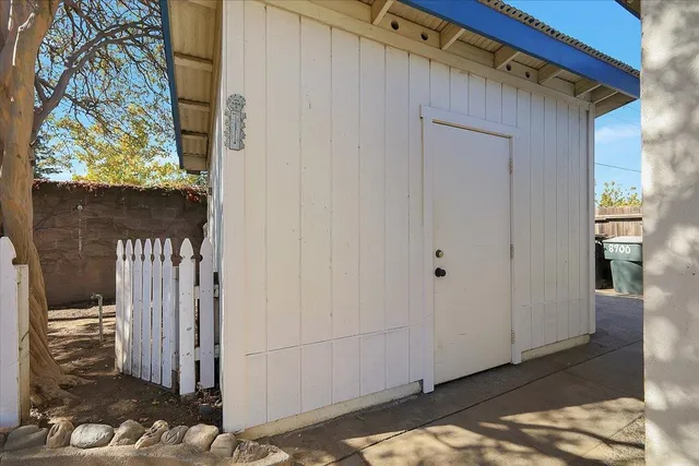 a view of a house with a door