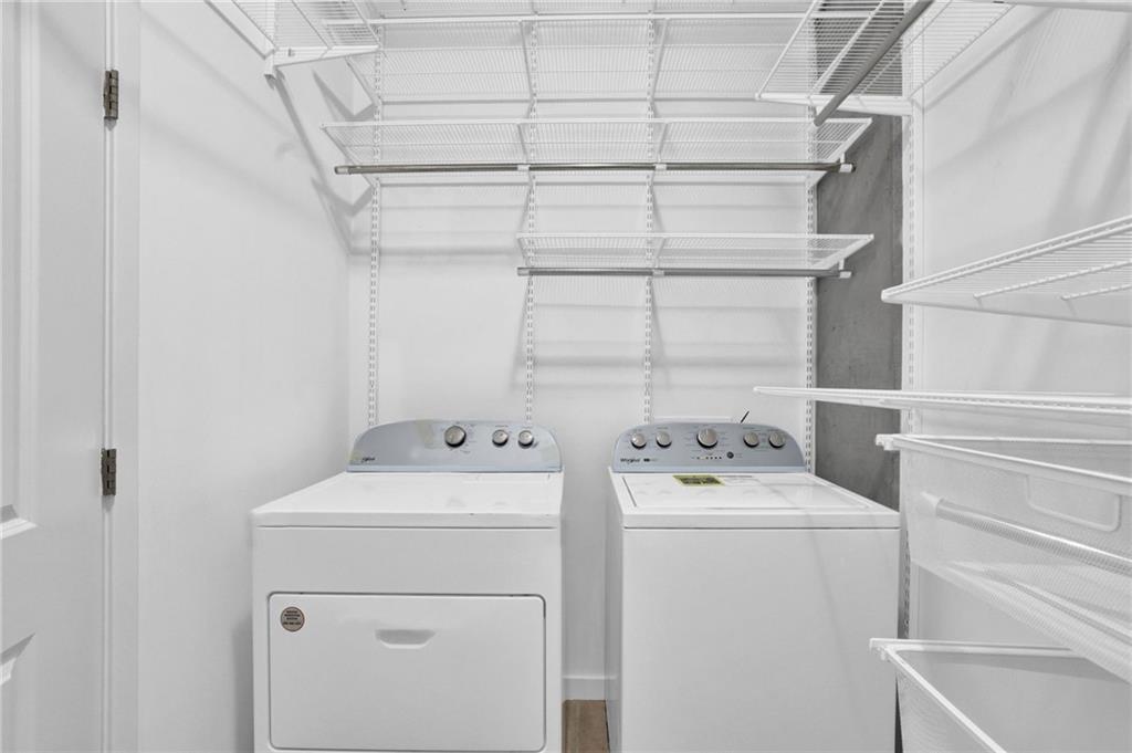 3324 Peachtree Road Northeast, Unit 2507 Atlanta, GA 30326 - Photo 14 of 25 a utility room with dryer and washer