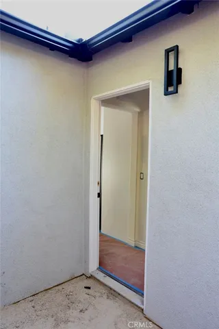 a view of hallway with shower