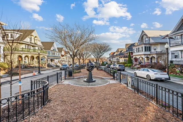 a view of buildings from the balcony