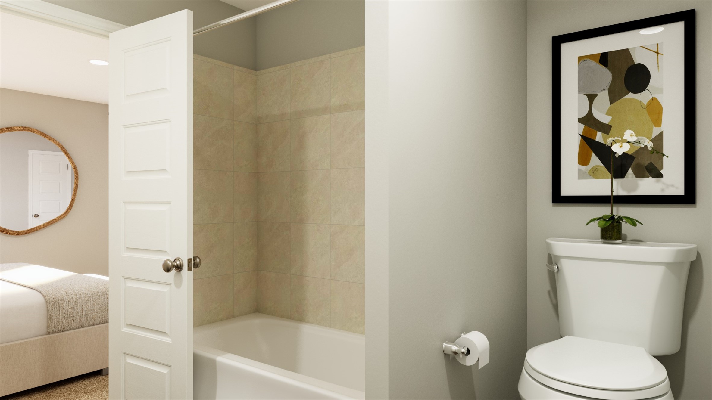 12123 Walden Road Montgomery, TX 77356 - Photo 26 of 32 a white toilet sitting next to a bathroom sink and tub