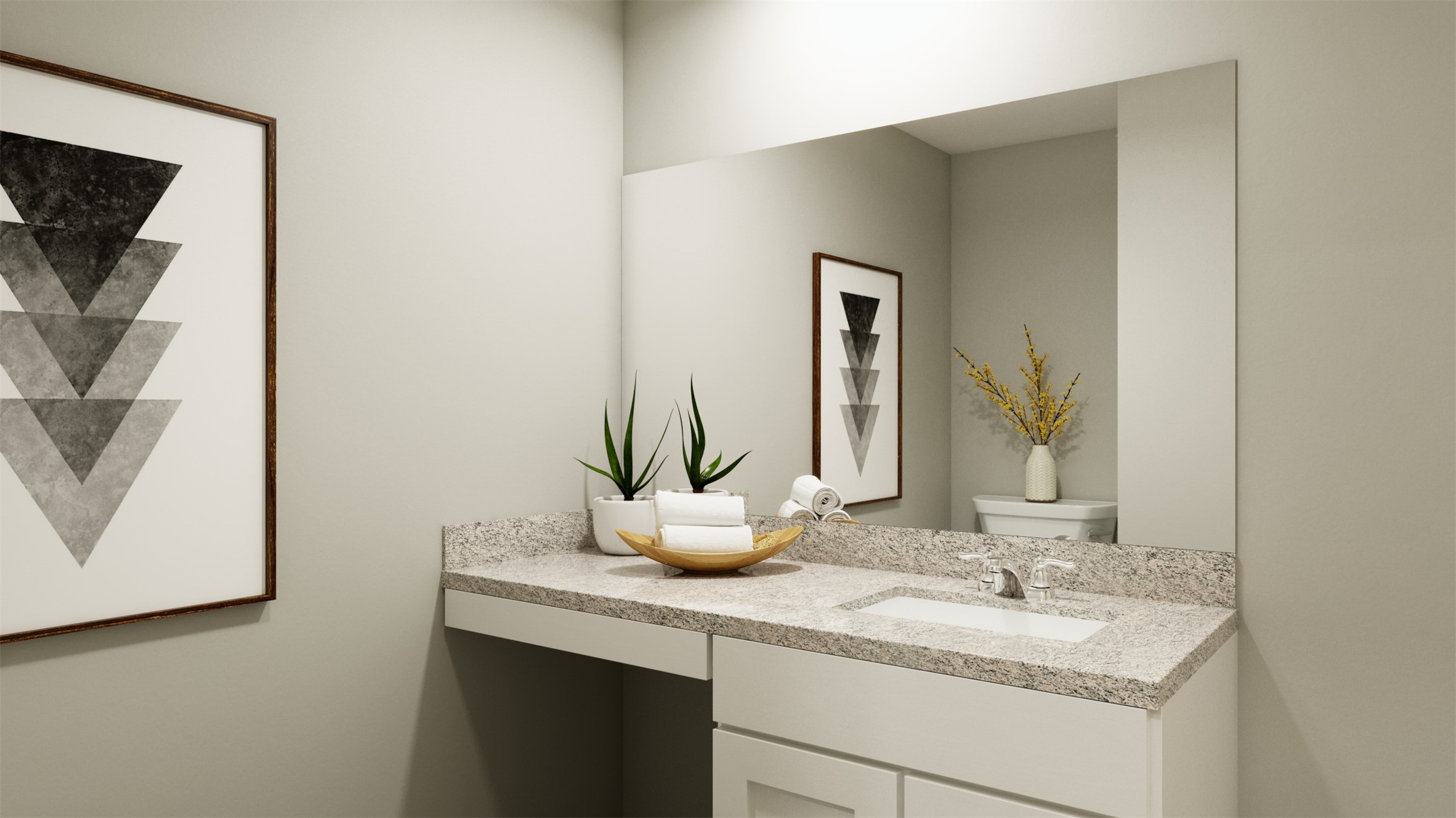 12123 Walden Road Montgomery, TX 77356 - Photo 29 of 32 a bathroom with a double vanity sink and a mirror