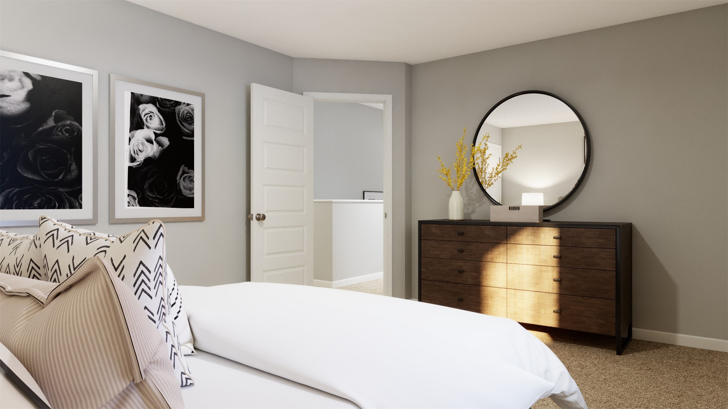 12123 Walden Road Montgomery, TX 77356 - Photo 32 of 32 a bedroom with a bed and a mirror