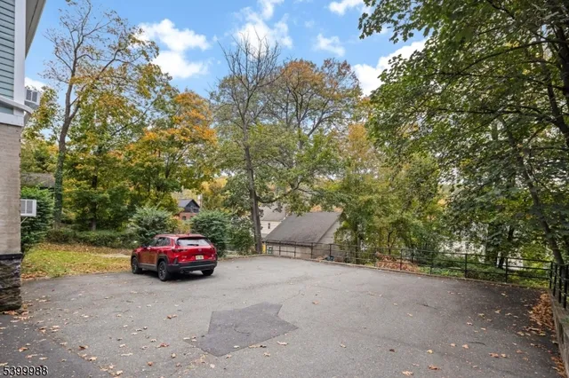 a view of a car parked in a parking space