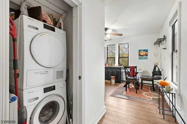 a view of living room washer and dryer