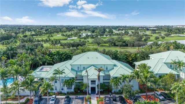a view of a big yard next to a building