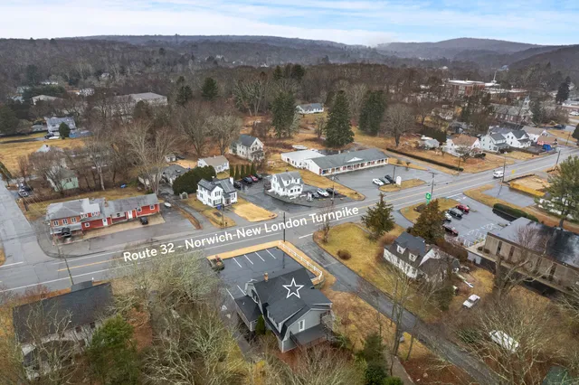 a view of a lake with a mountain