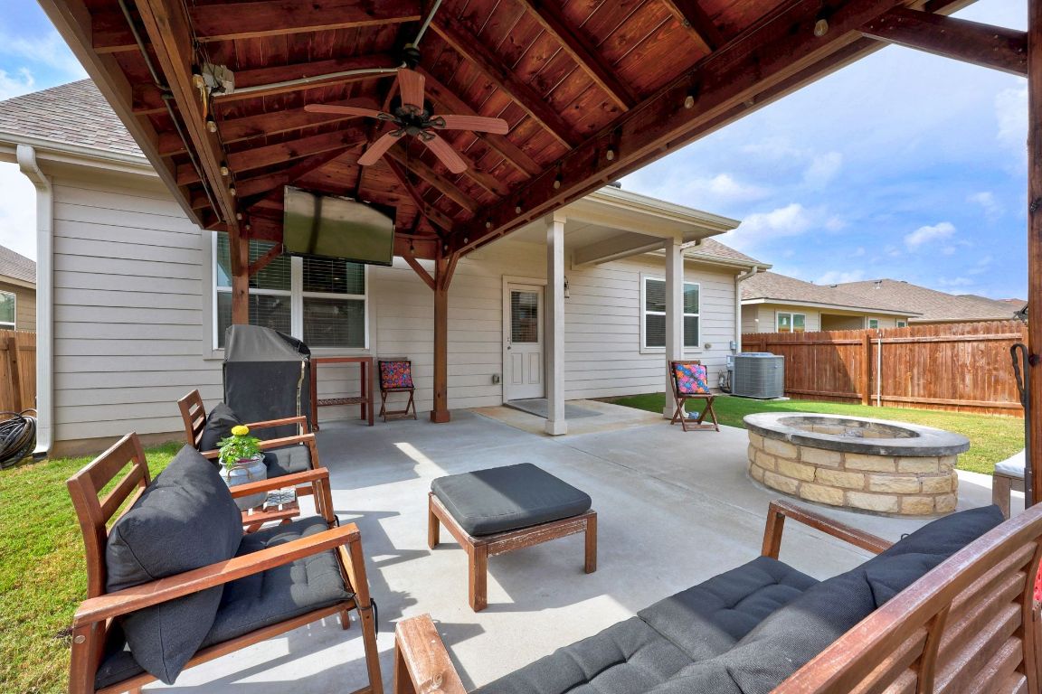 129 Empress Tree Drive Leander, TX 78641 - Photo 29 of 40 Backyard pavilion