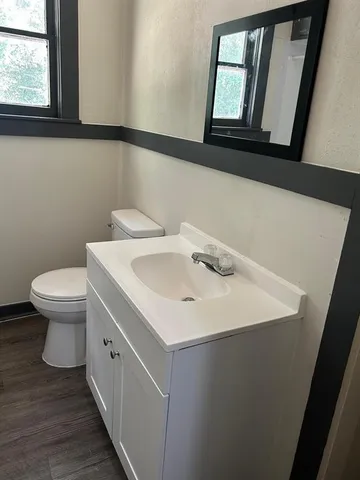 a bathroom with a sink and a toilet