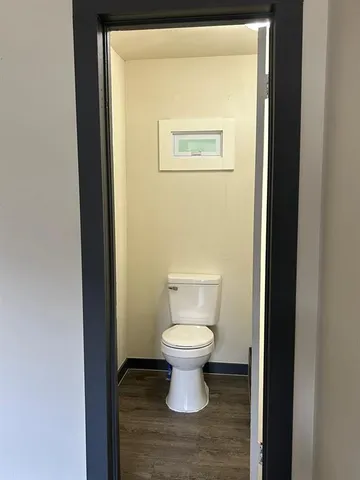 a bathroom with a toilet