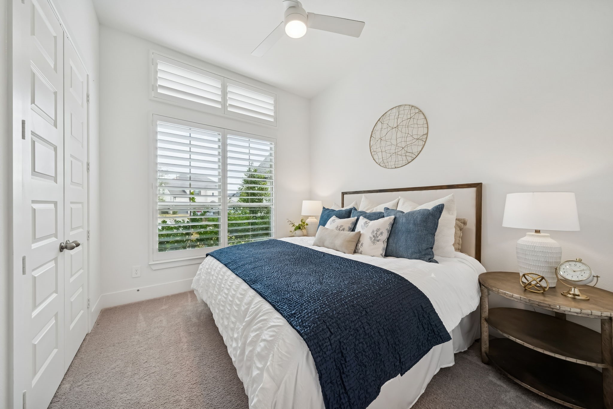 519 Caverna Street Montgomery, TX 77316 - Photo 21 of 41 Looking out to the front yard, guest suite has high ceilings and custom shutters