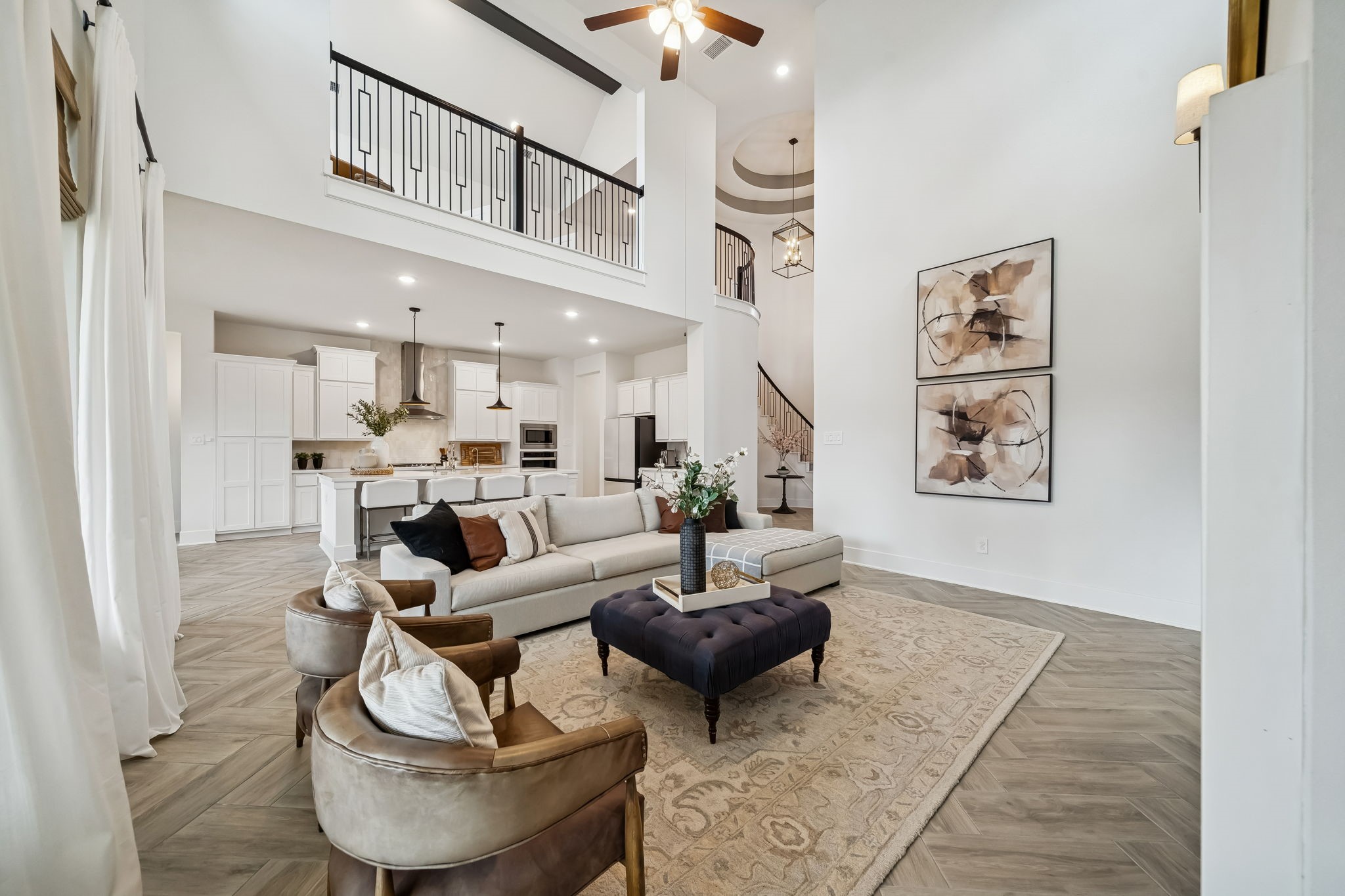 519 Caverna Street Montgomery, TX 77316 - Photo 8 of 41 A dramatic two story living room beautifully designed for everyday living.