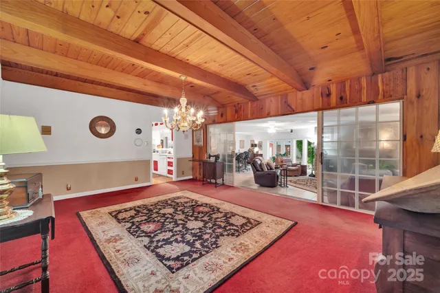 a view of a living room with a rug