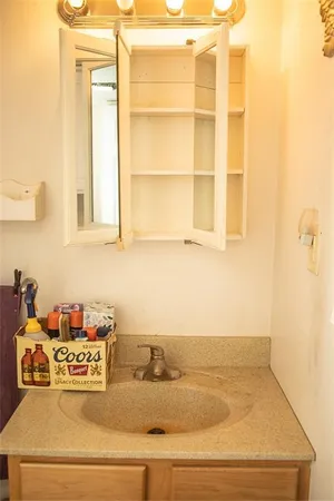 a bathroom with a sink