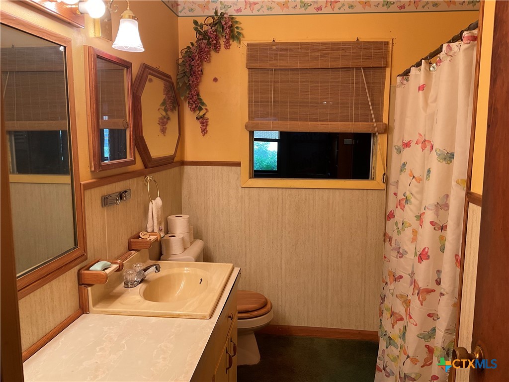 404 Svoboda Street Yoakum, TX 77995 - Photo 5 of 20 a bathroom with a sink and a mirror