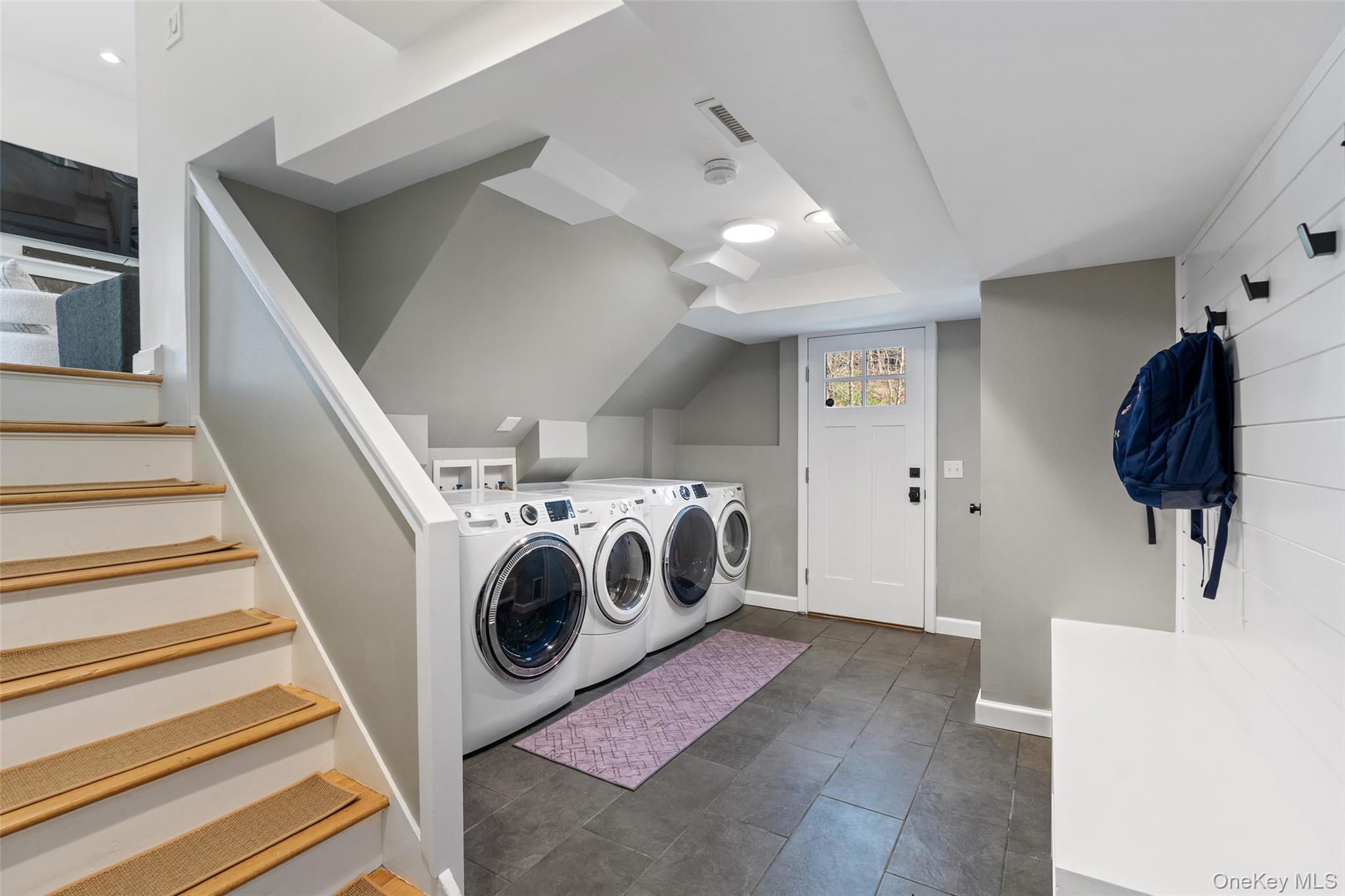 15 Haights Cross Road Chappaqua, NY 10514 - Photo 31 of 35 Newly remodeled mudroom sits just off the garage with built ins and double washer and dryers