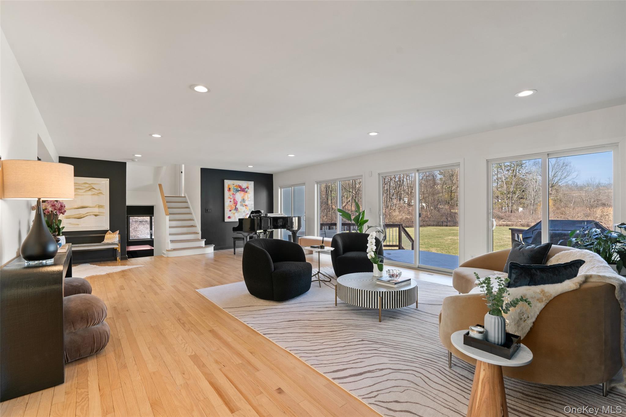 15 Haights Cross Road Chappaqua, NY 10514 - Photo 6 of 35 Generously sized open Formal Living room, sliding doors open onto the fabulous yard