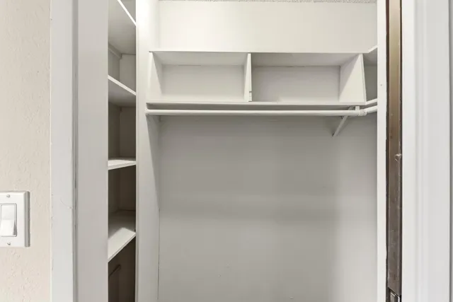 a close view of closet
