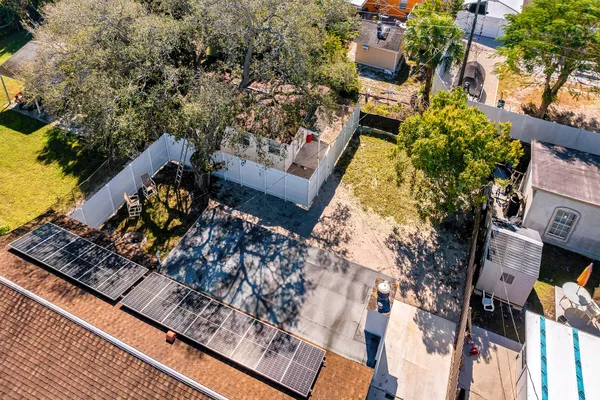an aerial view of multiple house