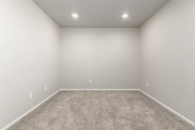 an empty room with a natural light