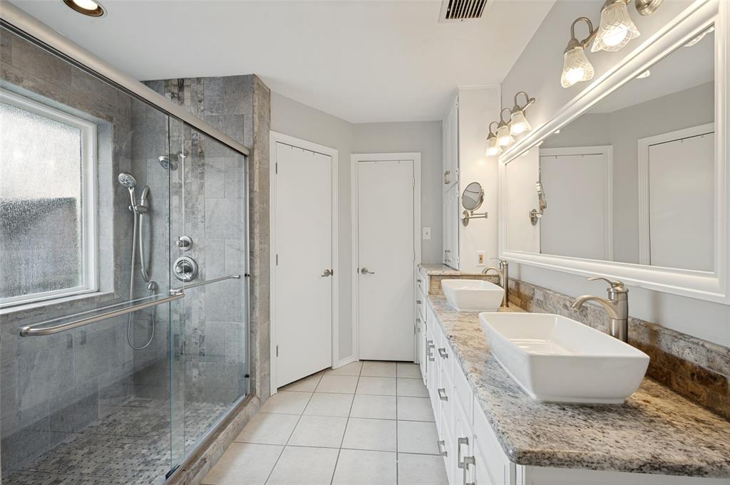 230 Ridgebriar Lane Double Oak, TX 75077 - Photo 14 of 20 Separate Closets + Cedar Closet, Dual Sinks, Walk-in Shower