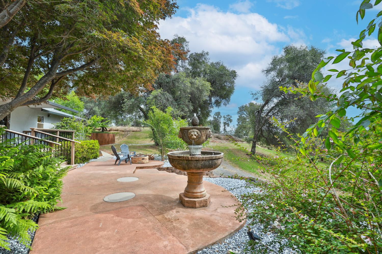 4773 Jacarah Road Placerville, CA 95667 - Photo 9 of 94 Fountain hrees you at main house entry.
