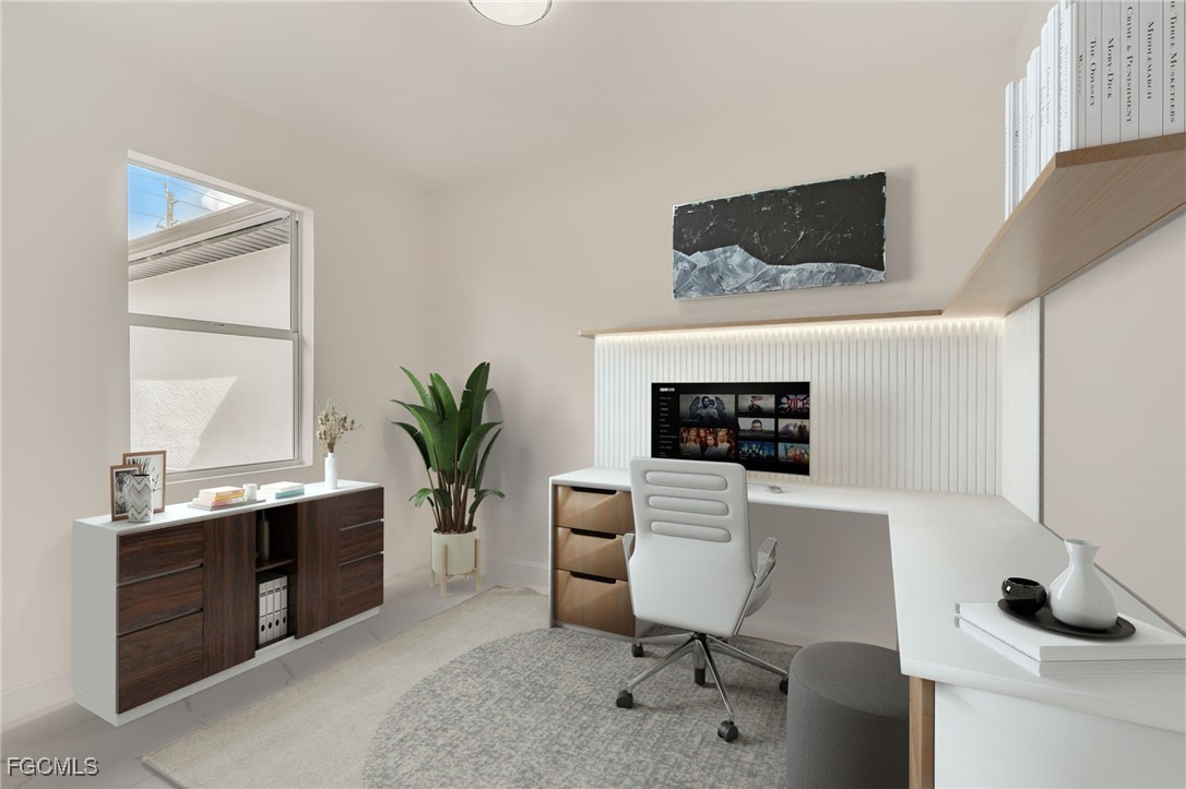 3513 15th Street Southwest Lehigh Acres, FL 33976 - Photo 8 of 22 a living room with furniture and a flat screen tv