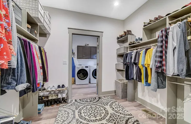 a view of a walk in closet