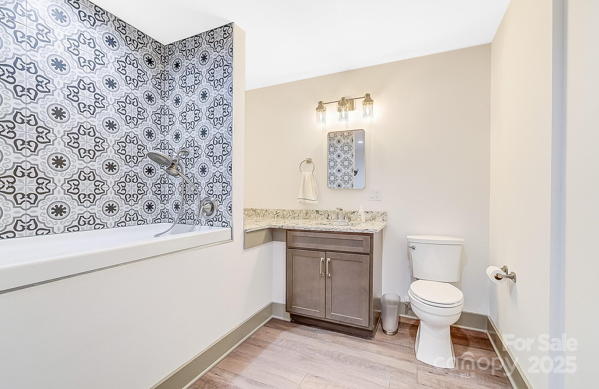 250 Judson Ridge Road Arden, NC 28704 - Photo 16 of 47 a bathroom with a toilet a sink and a mirror