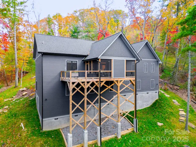 a house view with a garden space