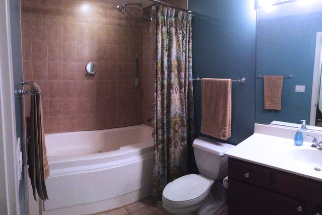1111 West 15th Street, Unit 126 Chicago, IL 60608 - Photo 18 of 24 a bathroom with a sink a toilet a mirror and bathtub