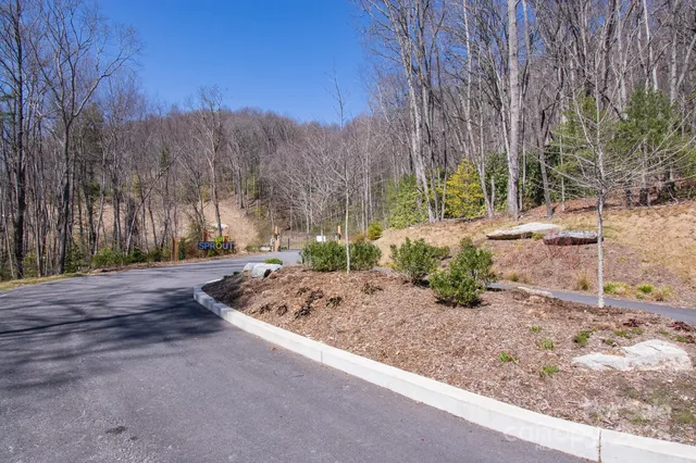 a view of ocean view with large trees