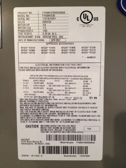 52 Arch Mill Road Fincastle, VA 24090 - Photo 41 of 42 HVAC Info 2007