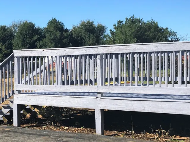 a view of a roof deck