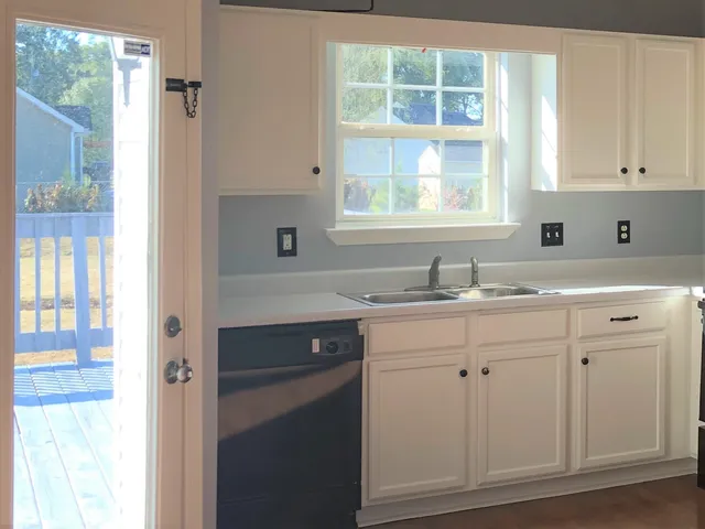 a sink with a window