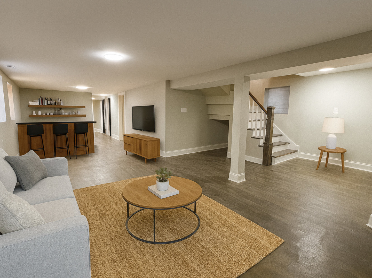 4956 West Erie Street, Unit 1 Chicago, IL 60644 - Photo 14 of 25 a living room with furniture and wooden floor