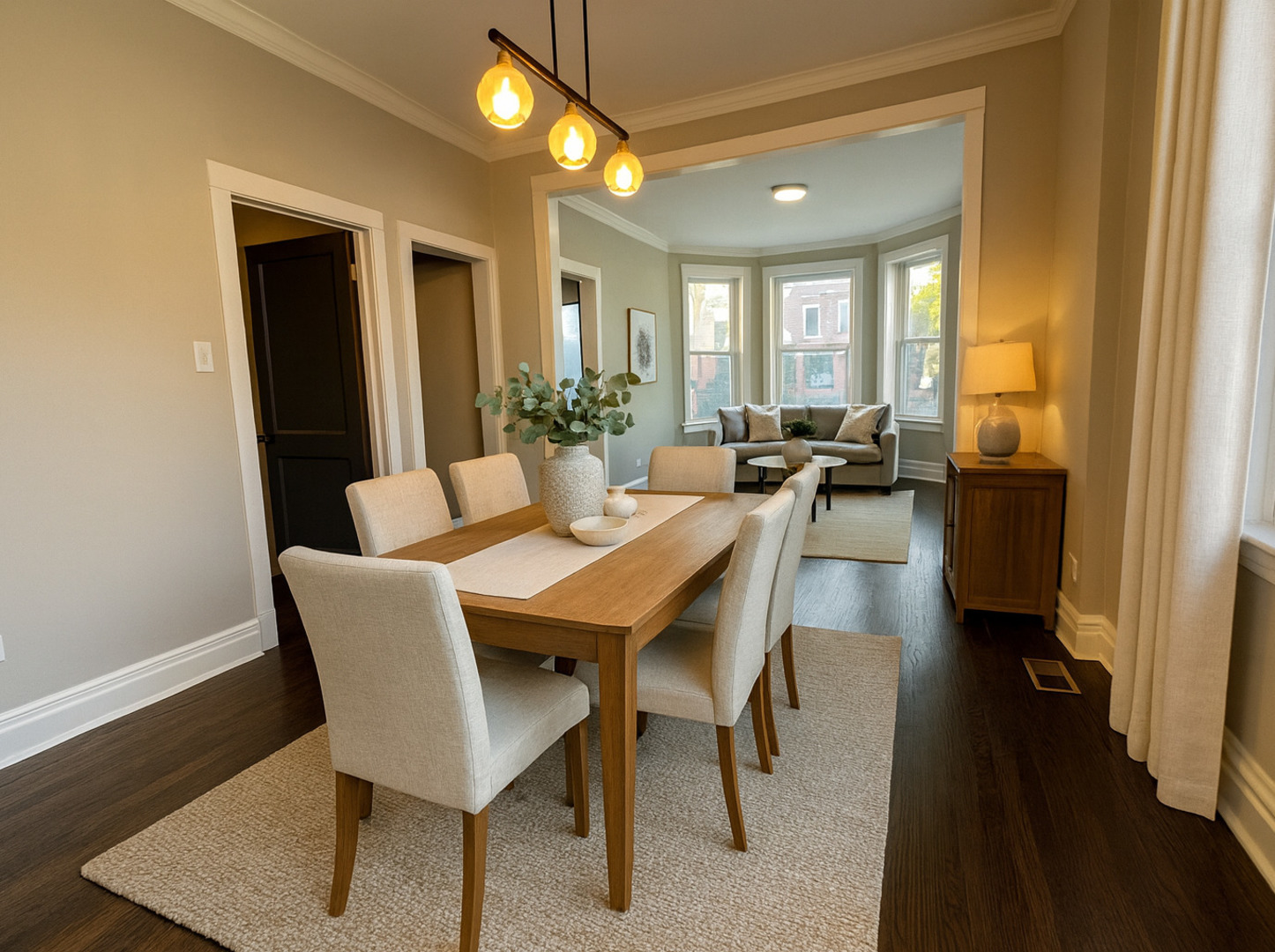 4956 West Erie Street, Unit 1 Chicago, IL 60644 - Photo 6 of 25 a view of a dining room with furniture and wooden floor