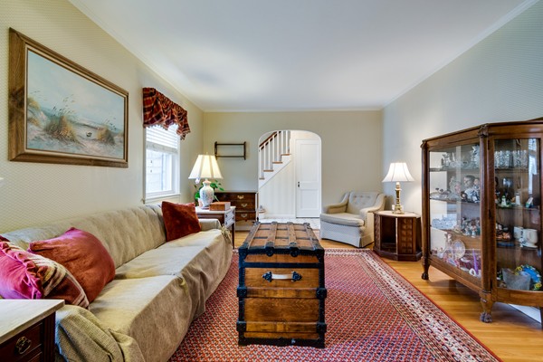 28 Myopia Road Boston, MA 02136 - Photo 4 of 16 a living room with furniture and wooden floor
