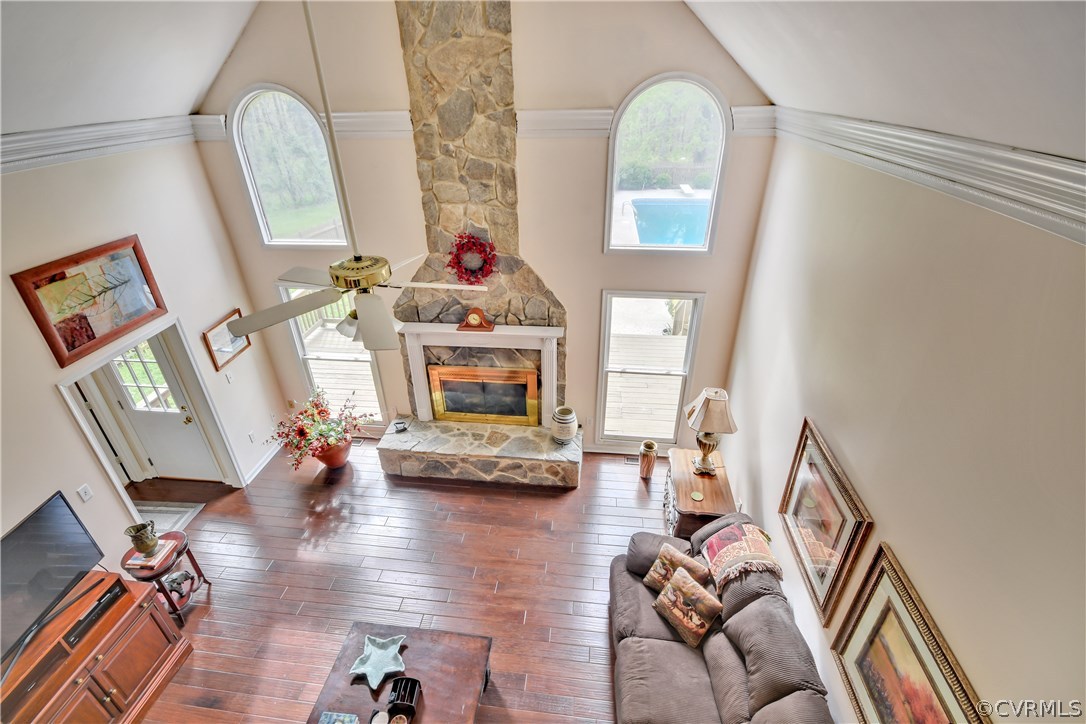 2661 Bibb Store Road Louisa, VA 23093 - Photo 22 of 35 a living room with furniture and a fireplace