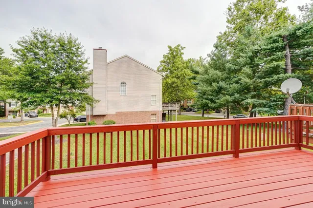 a view of wooden deck