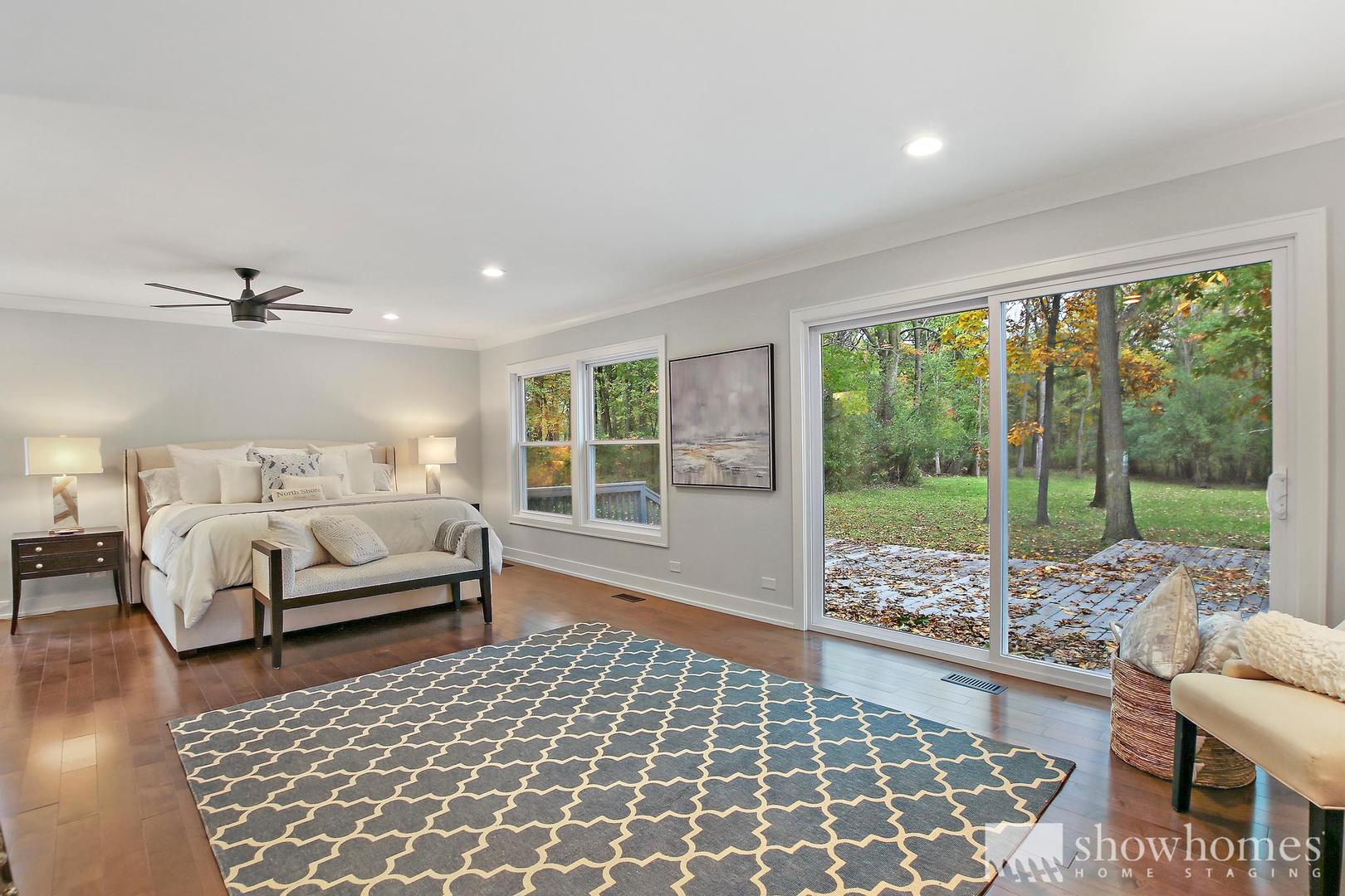 2801 Ridge Road Highland Park, IL 60035 - Photo 22 of 39 a bedroom with furniture and a large window