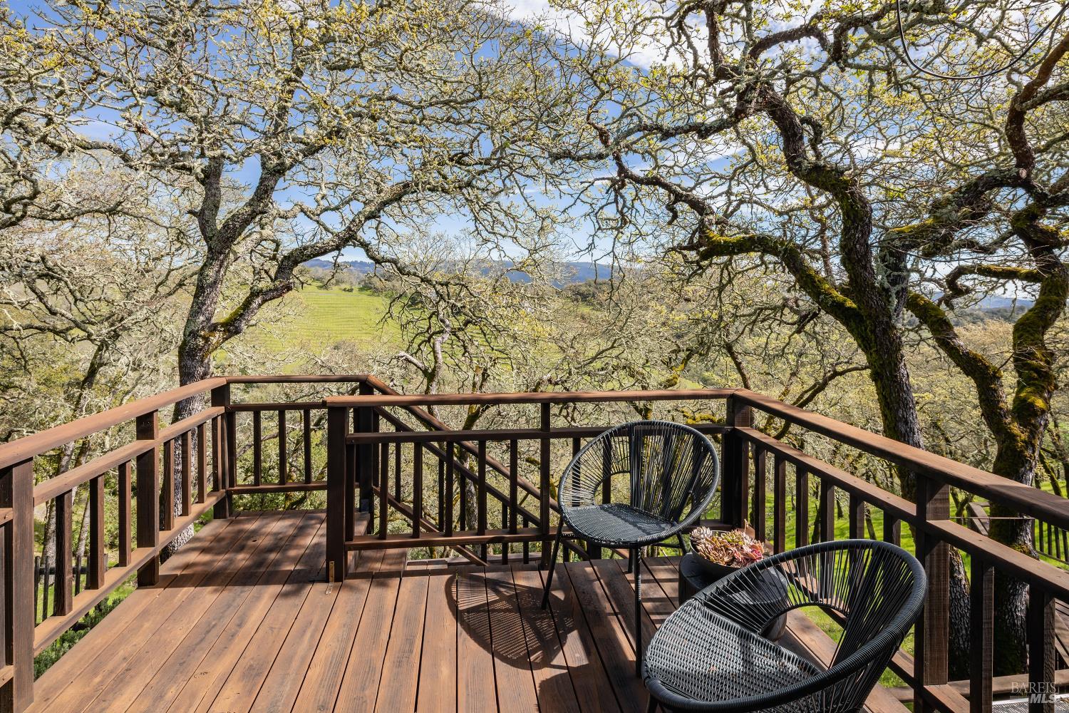 3460 Warm Springs Road Glen Ellen, CA 95442 - Photo 34 of 40 a view of balcony with wooden floor and fence