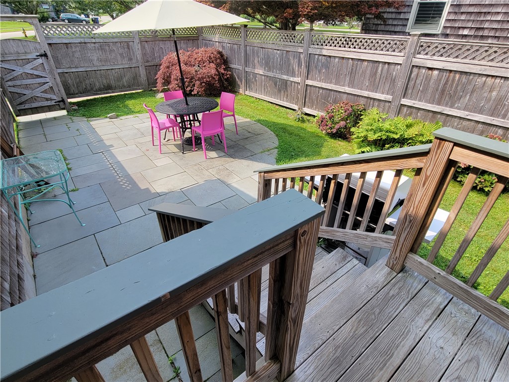 23 Morgan Street Newport, RI 02840 - Photo 28 of 30 Back stairwell leading to tranquil yard & patio