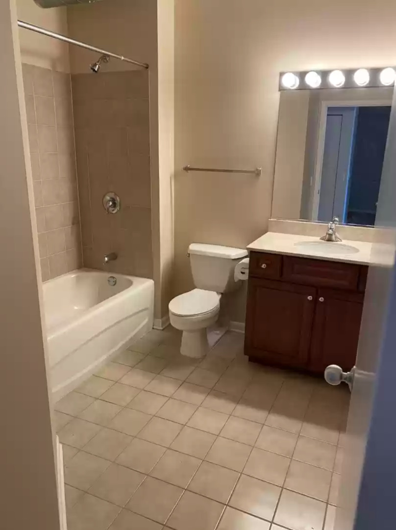 1200 West Monroe Street, Unit 603 Chicago, IL 60607 - Photo 6 of 11 a bathroom with a sink a toilet and shower