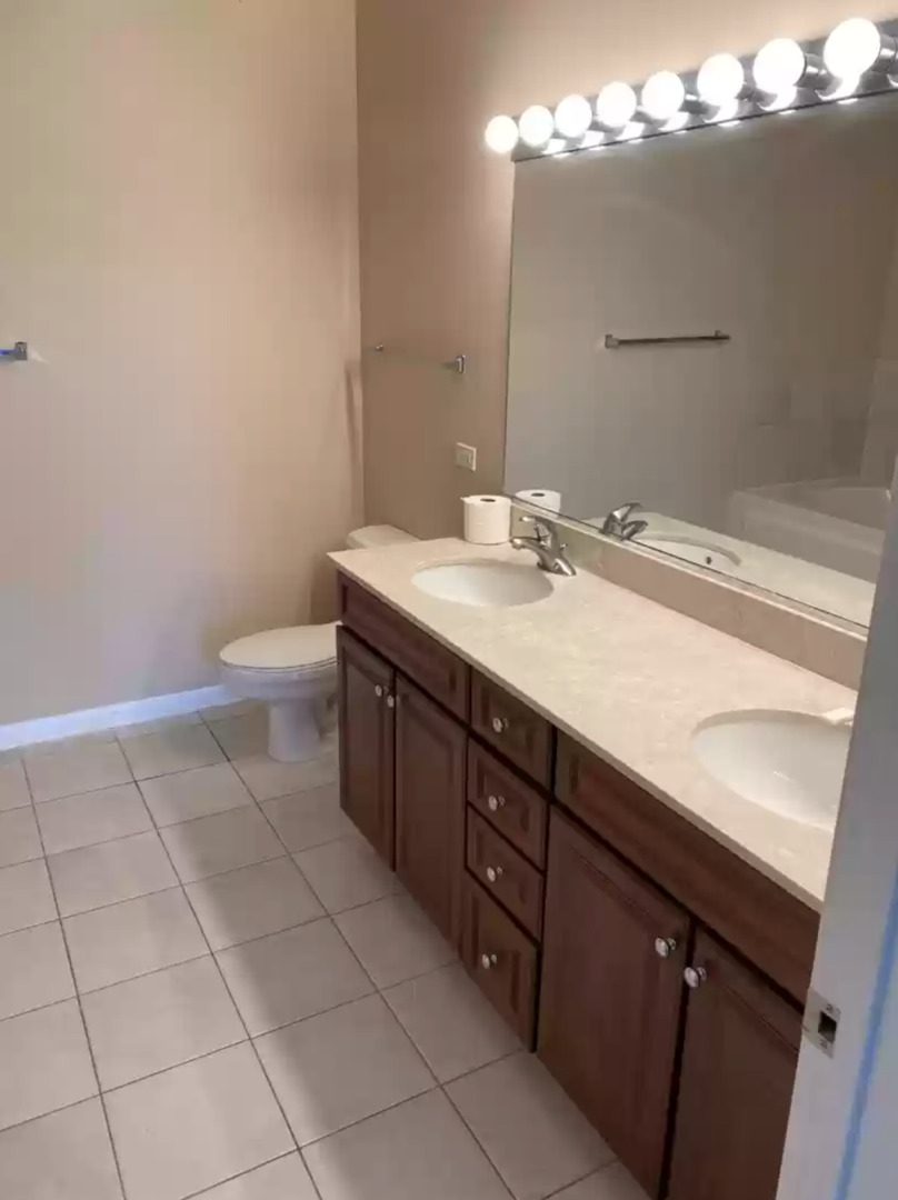 1200 West Monroe Street, Unit 603 Chicago, IL 60607 - Photo 8 of 11 a bathroom with a sink a vanity and a mirror