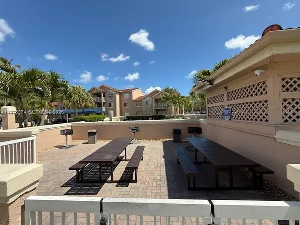 a view of terrace with seating space