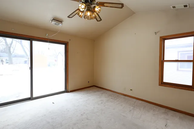 an empty room with a window